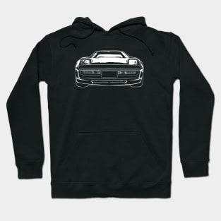 White C4 Corvette Sketch Art Hoodie